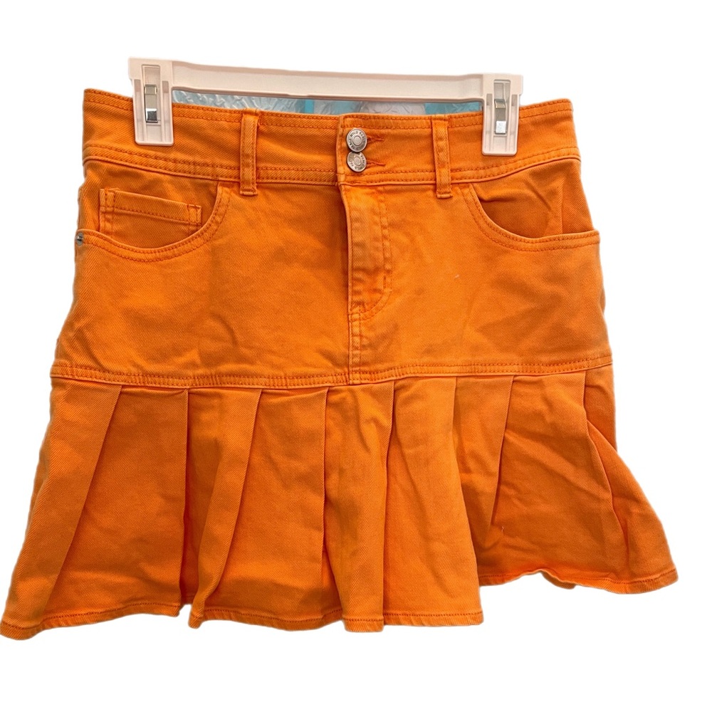 Denim orange skirt